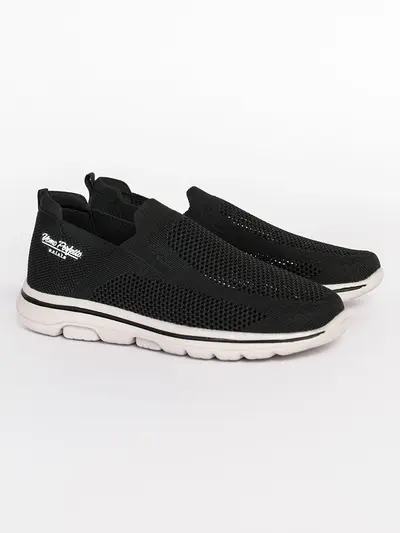 Слипоны сетчатые черного цвета